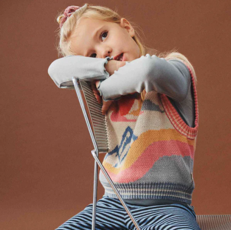 Wheat gebreide katoenen spencer Maria