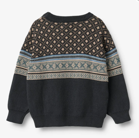 Wheat katoenen gebreide trui Julius met noors patroon
