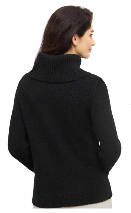 Apu kuntur Babyalpaca trui met rolkraag zwart