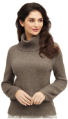 Apu kuntur Babyalpaca trui met rolkraag taupe