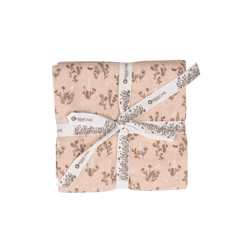 Müsli katoenen omslagdoek 120*120 print Flora