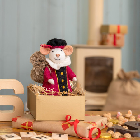 Sjaal met verhaal Pietermuis cyclaam