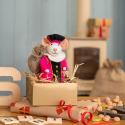 Sjaal met verhaal Pietermuis fuchsia