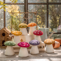 Sjaal met Verhaal mushroom indian summer differenct colours