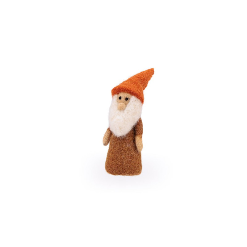 Sjaal met Verhaal finger doll dwarf brown