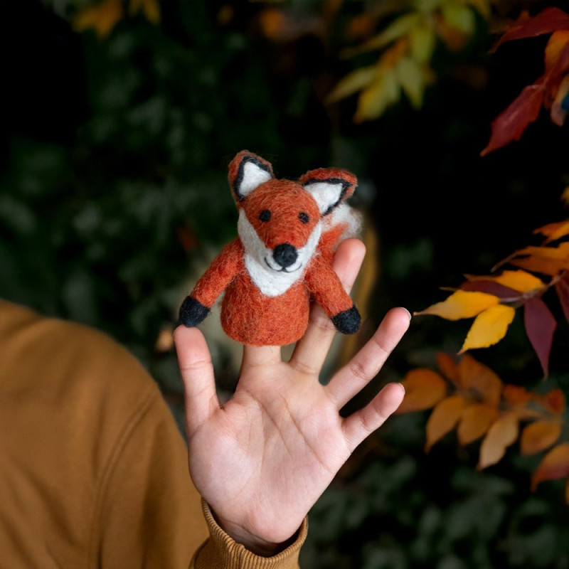Sjaal met Verhaal finger doll fox