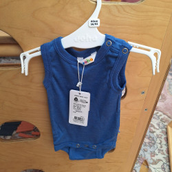 Joha outlet mouwloze romper wol/zijde blauw