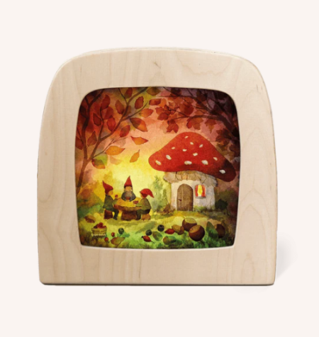 Vogel Geluk -Kabouter Picknick silhouet