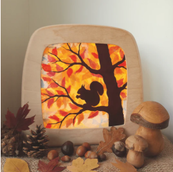 Vogel Geluk - DIY silhouette autumn
