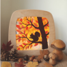 Vogel Geluk - DIY silhouette autumn