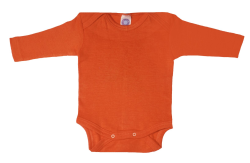 Cosilana 70% wol/30% zijde romper lange mouw oranje 