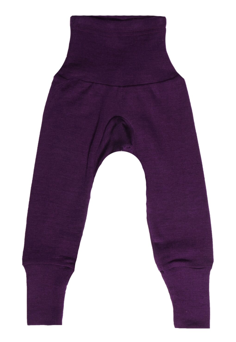 Cosilana pants long 70% wool en 30% silk dark purple (71016)
