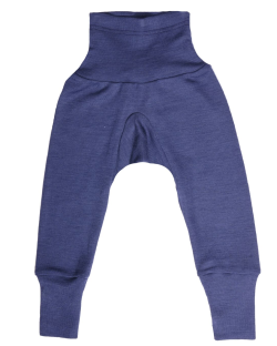 Cosilana babybroekje met boord effen marine 70% wol 30% zijde