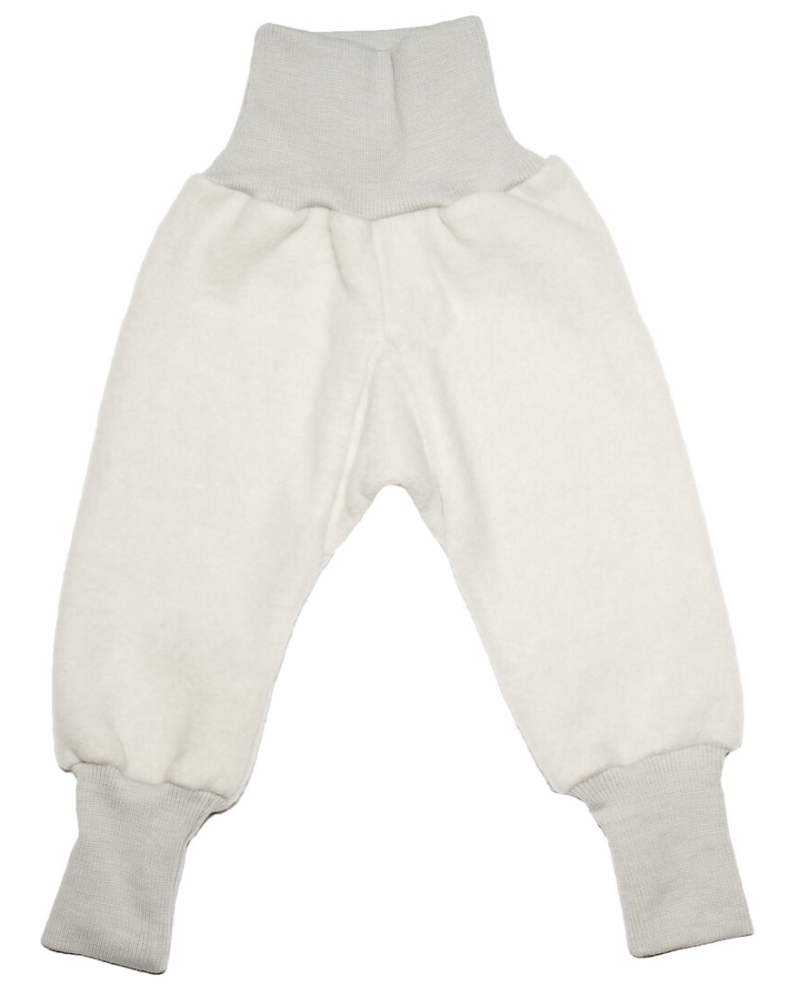 Cosilana babybroekje van wolkatoenfleece, lichtgrijs (48925)