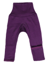 Cosilana pants with socks (foldable) 70% wool 30% silk dark purple (71018)