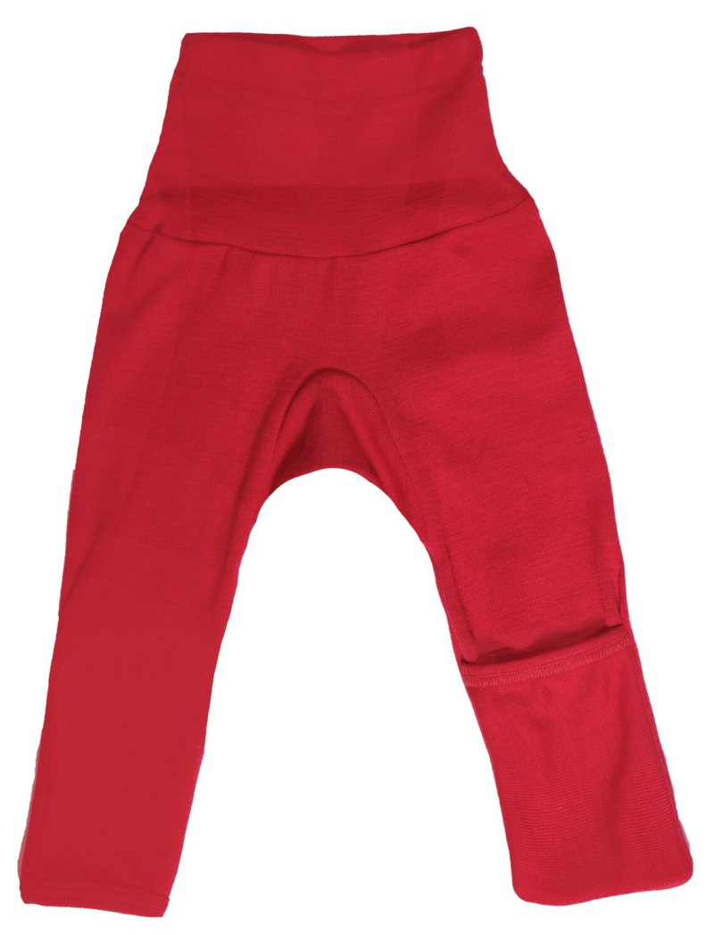 Cosilana pants with socks (foldable) 70% wool 30% silk red (71018)