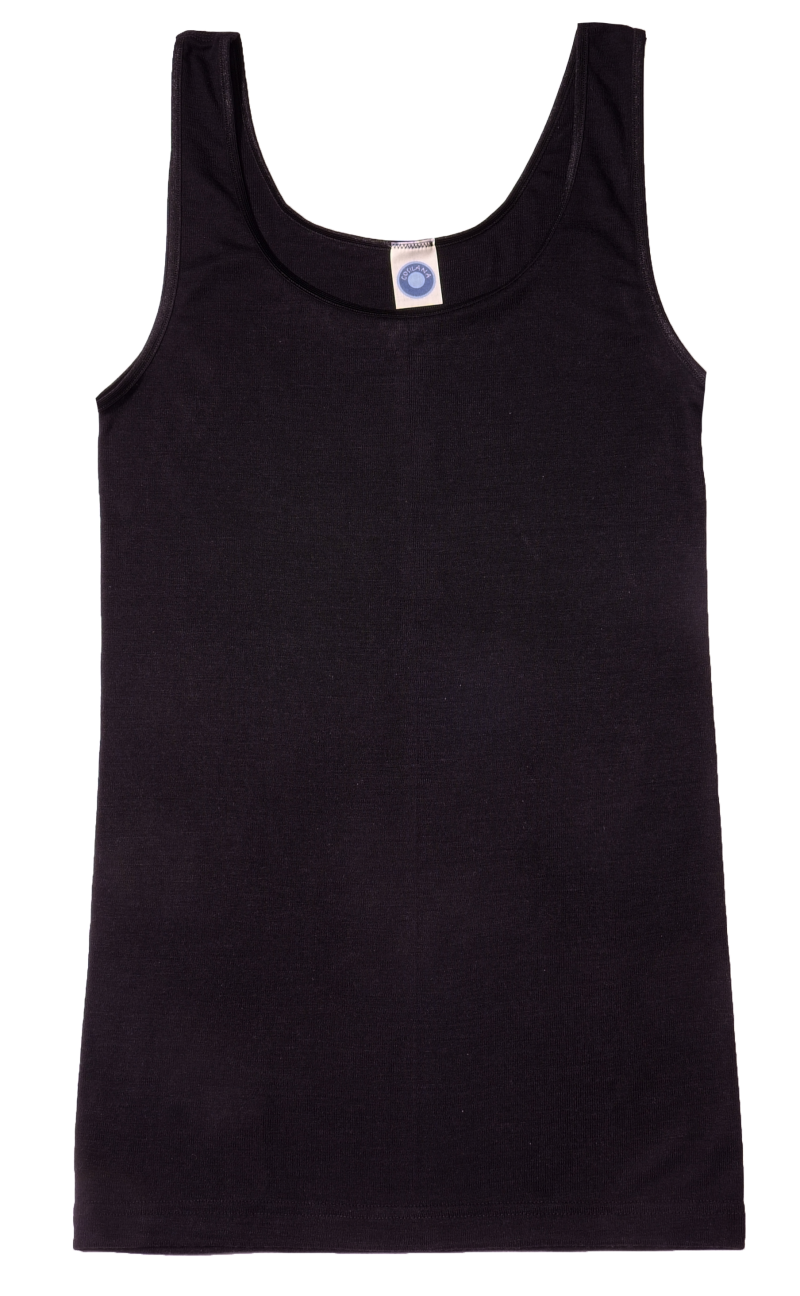 Cosilana undershirt wool silk black (710430)