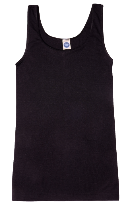 Cosilana undershirt wool silk black (710430)