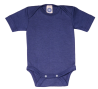 Cosilana short sleeved baby romper 70% wool 30% silk  marine (71052)