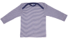 Cosilana lange mouw t-shirt met envelophals 70% wol 30% zijde navy gestreept