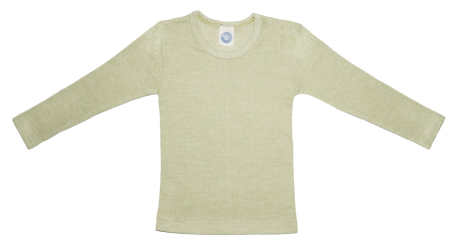 Cosilana longsleeve katoen/wol/zijde groen