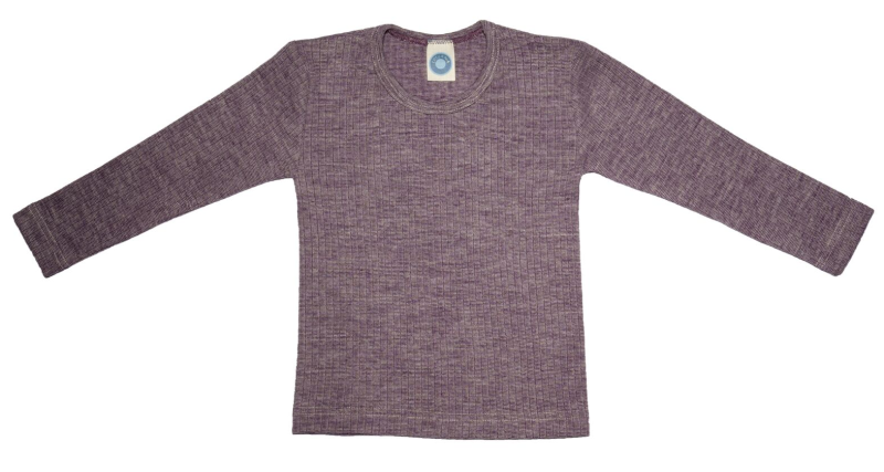 Cosilana longsleeve katoen/wol/zijde paars