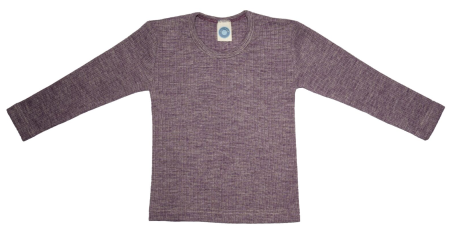 Cosilana longsleeve katoen/wol/zijde paars