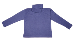 Cosilana wool silk  longsleeve with turtle neck purple (71299)