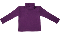 Cosilana wool silk  longsleeve with turtle neck purple (71299)