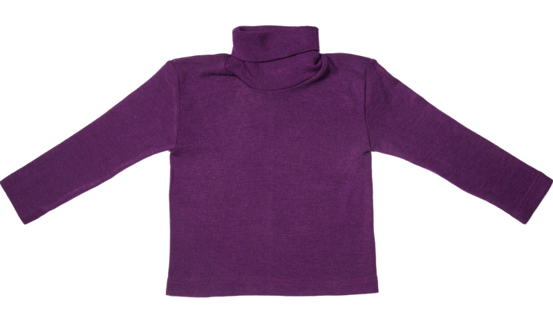 Cosilana wool silk  longsleeve with turtle neck purple (71299)