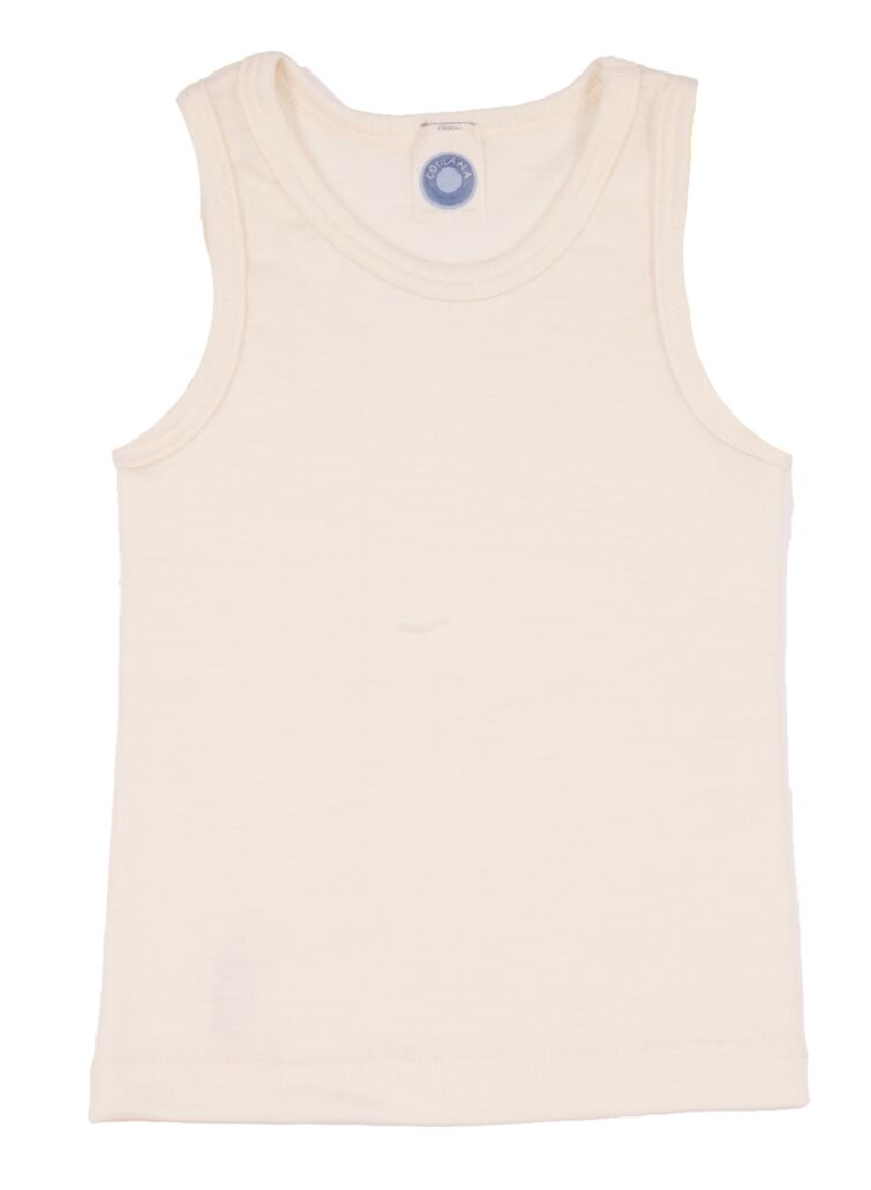 Cosilana mouwloos hemd 70% wol 30% zijde naturel