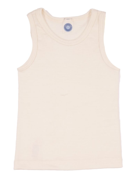 Cosilana mouwloos hemd 70% wol 30% zijde naturel