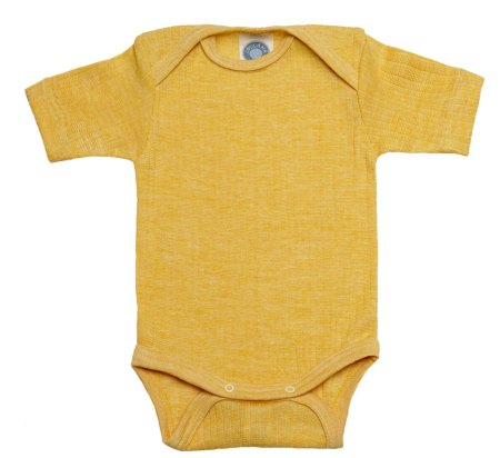 Cosilana short sleeved body cotton/wool/silk yellow (91052)