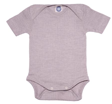 Cosilana romper korte mouw katoen/wol/zijde lichtblauw (91052)