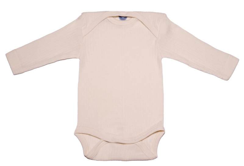 Cosilana body long sleeved brown cotton/wool/silk (91053)