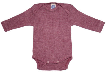 Cosilana romper lange mouw katoen/wol/zijde bruin(91053)