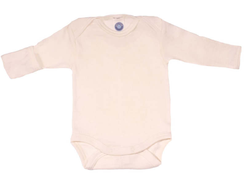 Cosilana romper wol/zijde naturel met krabwantjes