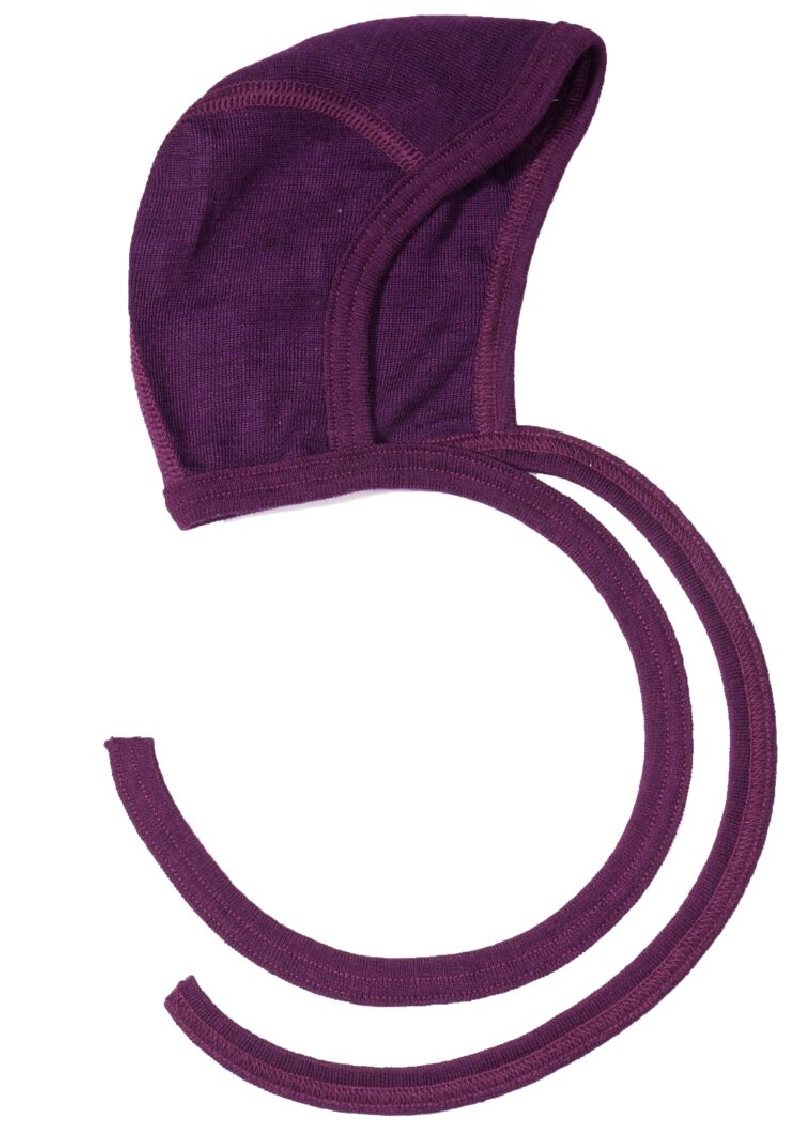 Cosilana baby bonnet 70% wool 30% silk purple (71090)