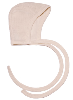 Cosilana baby bonnet cotton wool silk natural (91090)