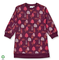 Sense Organics muslin jurk Franja blauwgrijs