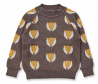 Sense Organics knitted sweater grey withb foxes