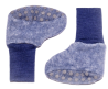 Cosilana wolkatoen fleece babyslofjes  navy  (48910)