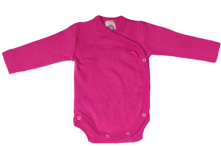 Cosilana long sleeved wrap-around body 70% wool 30% silk marine (71063)