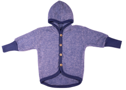 Cosilana wolkatoenfleece jasje met capuchon latte macchiatto (48930)