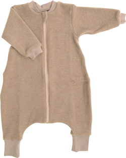 Lilano wolplush slaapzak met voetjes zand (250940)