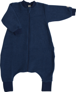 Lilano wolplush slaapzak met voetjes navy (250940)