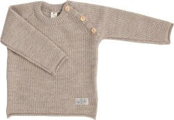 Lilano knitted woolen sweater Sand