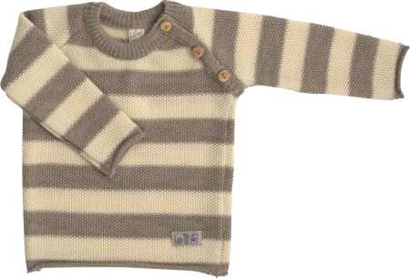 Lilano knitted woolen sweater Sand striped