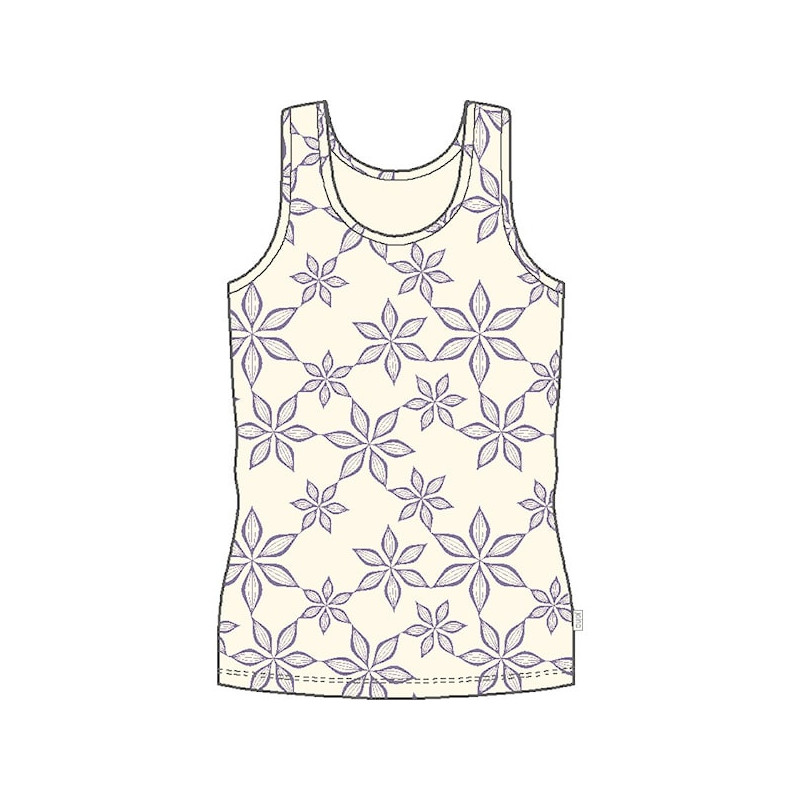 Joha outlet top dames merinowol XXL naturel met bloemen