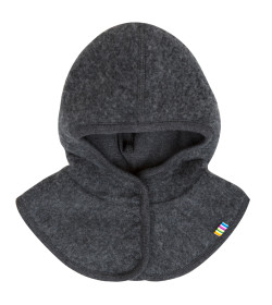 Joha balaclava met knoopjes 100% wolfleece coke melange (97983)